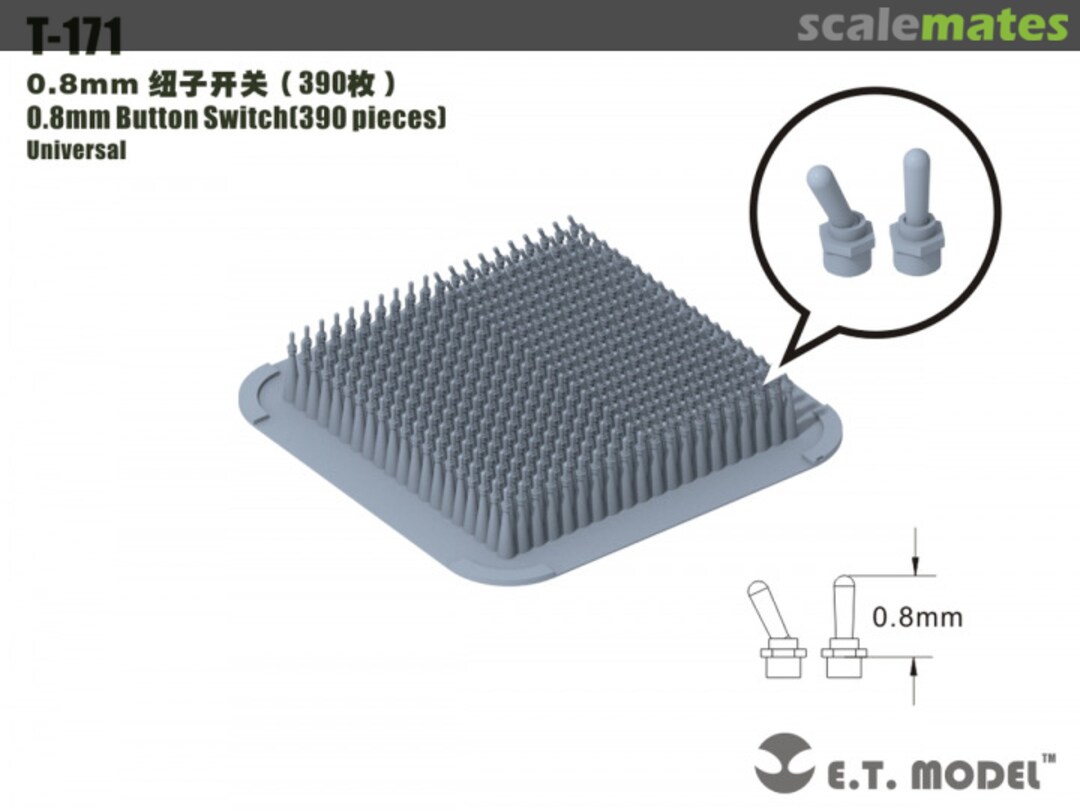 Boxart 0.8 mm Button Switch Universal Set (390 pcs) T-171 E.T. Model Boxart 0.8 mm Button Switch Universal Set (390 pcs) T-171 E.T. Model