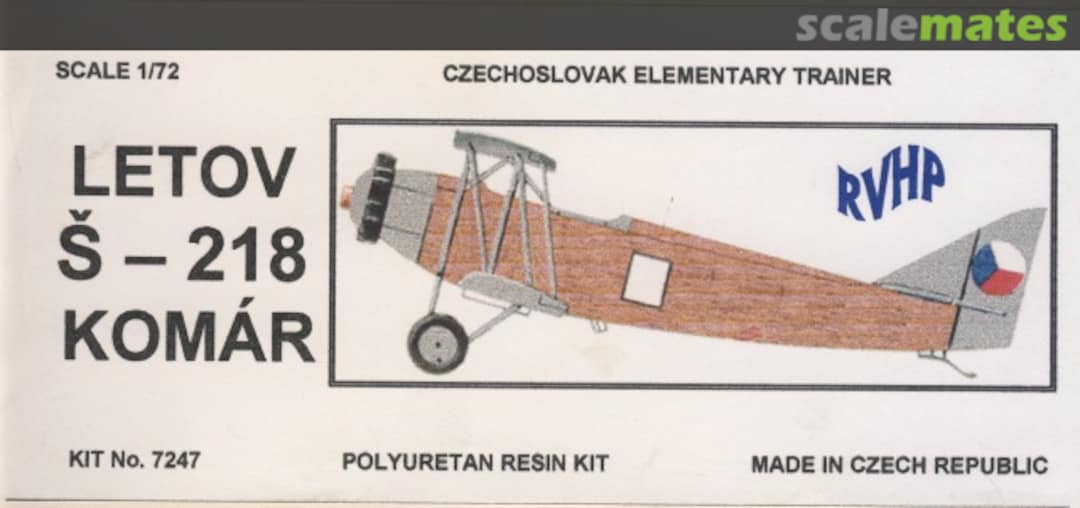 Boxart Letov S-218 Komar 7247 RVHP Boxart Letov S-218 Komar 7247 RVHP