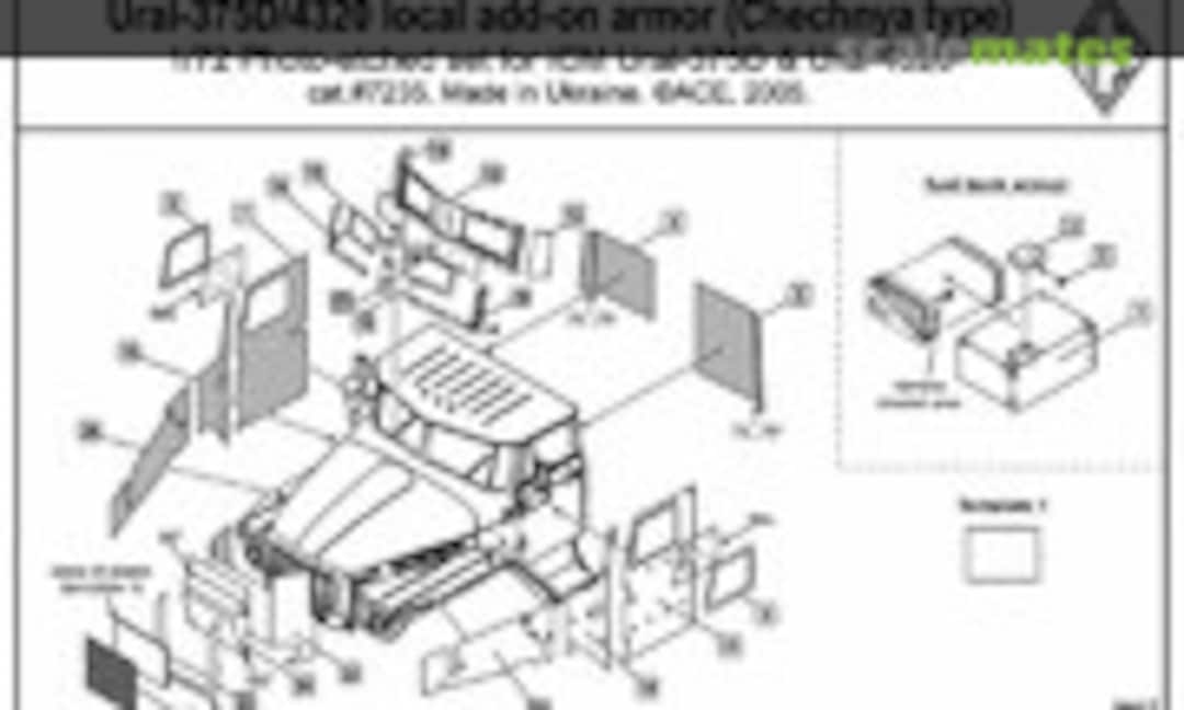1:72 Add-on Armor for Ural 375D/4320 (Chechen War) (ACE 7235) 7235