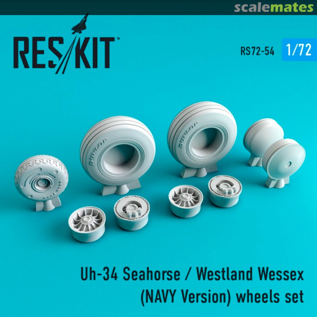 Boxart UH-34 Seahorse / Westland Wessex (NAVY Version) wheels set RS72-0054 ResKit Boxart UH-34 Seahorse / Westland Wessex (NAVY Version) wheels set RS72-0054 ResKit