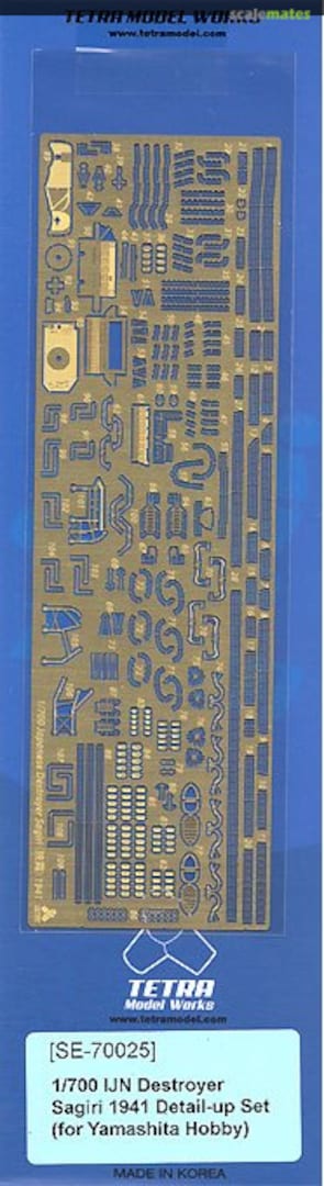 Boxart IJN Destroyer Sagiri 1941 Detail-up Set SE-70025 Tetra Model Works