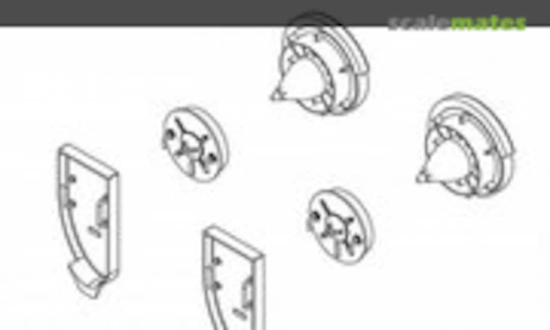 1:72 AI-222-25 engine LP turbine and cover set (Amigo Models 72051)