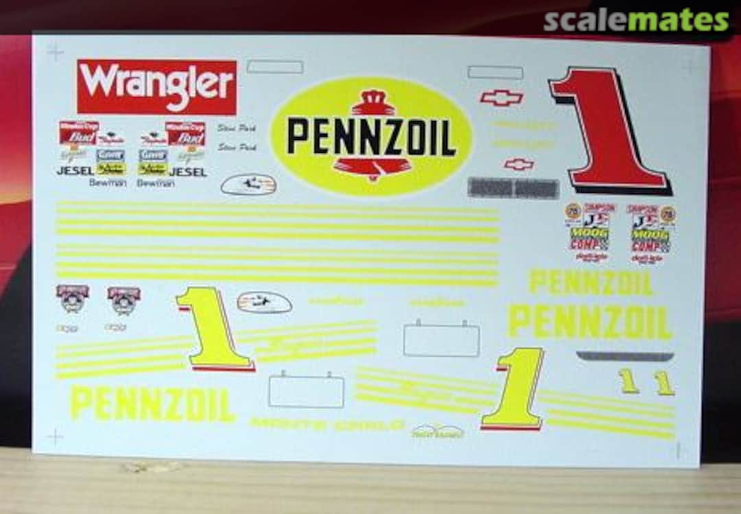 Boxart #1 Pennzoil Reverse Scheme PS-325 Powerslide Decals