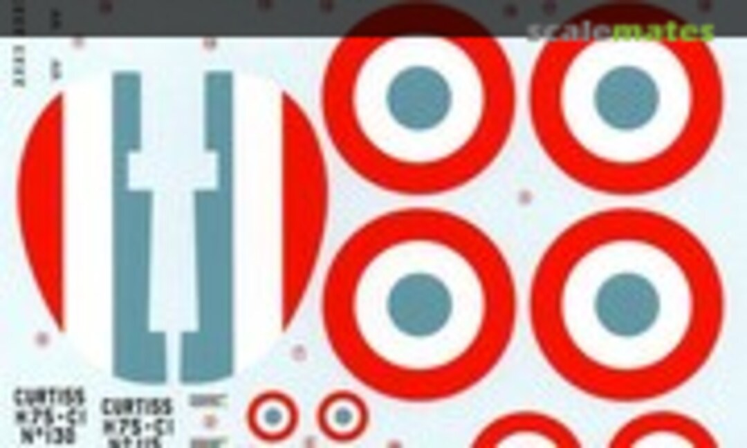 1:32 Curtiss H-75 (Berna Decals BD 32-24) BD 32-24