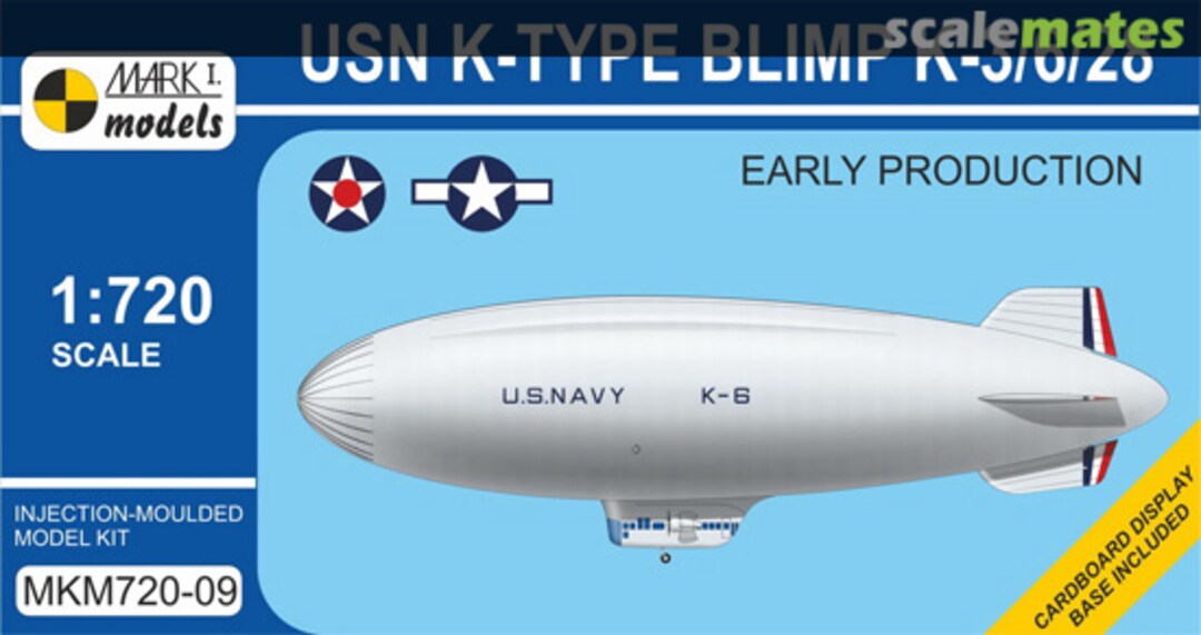 Boxart USN K-type Blimp K-3/6/28 Early production MKM720-09 Mark I Models