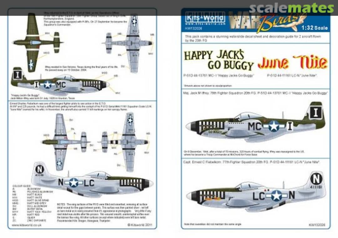 Boxart P-51D Mustangs KW132026 Kits-World Boxart P-51D Mustangs KW132026 Kits-World