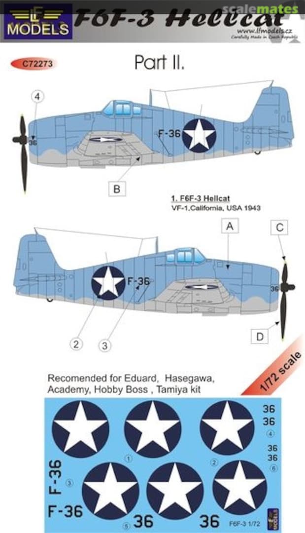 Boxart F6F-3 Hellcat Part II. C72273 LF Models Boxart F6F-3 Hellcat Part II. C72273 LF Models