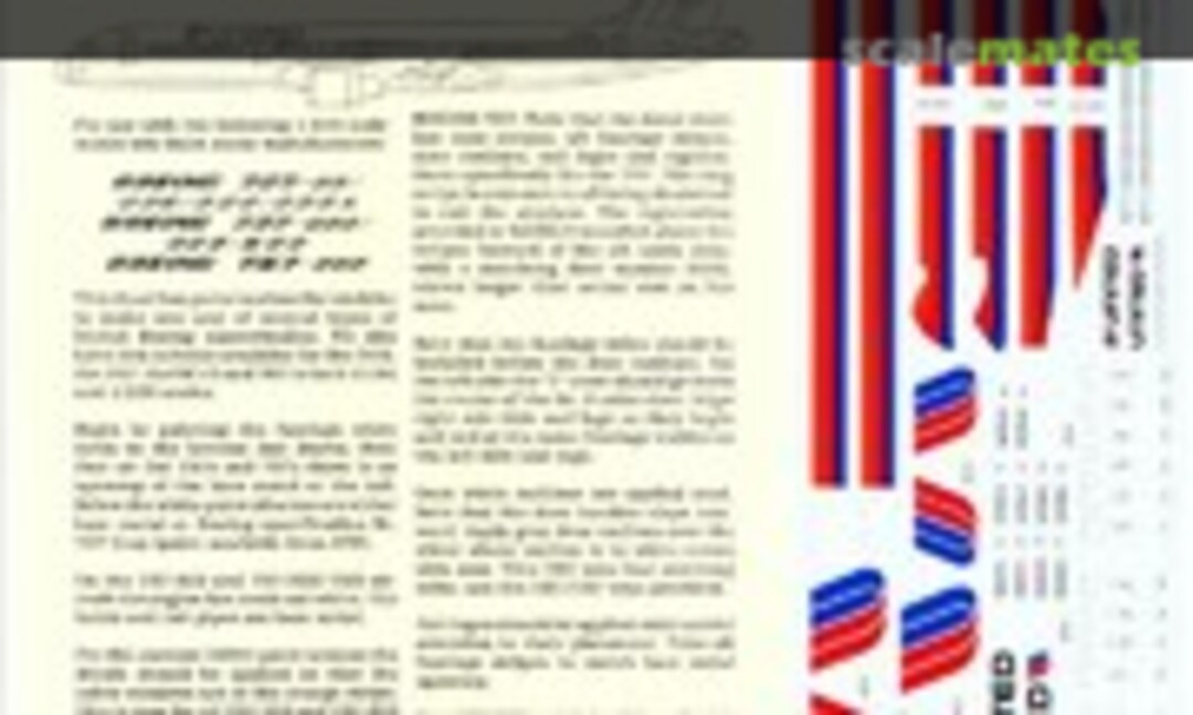 1:144 United (old colrs) Boeing 727, 737, 757 (ATP Airliners America AD5077) AD5077