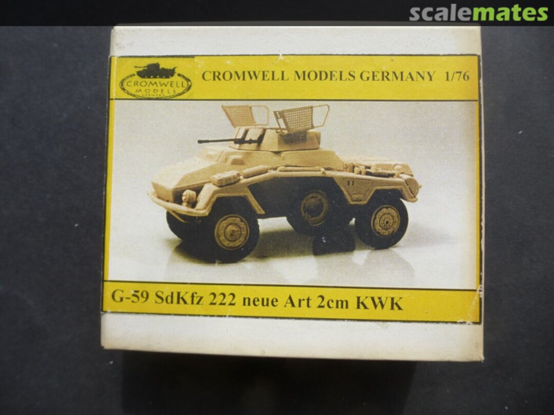 Boxart Sdkfz 222 neue Art 2cm KWK G-59 Cromwell Models