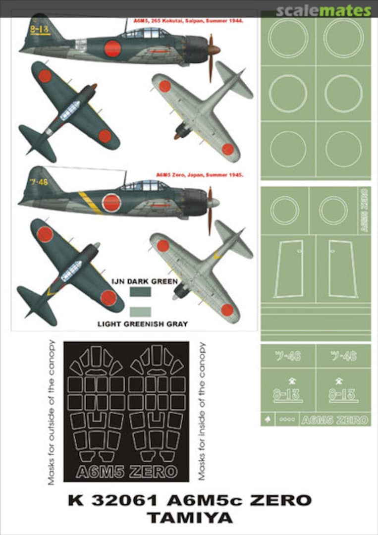 Boxart Mitsubishi A6M5 Zero K32061 Montex Boxart Mitsubishi A6M5 Zero K32061 Montex