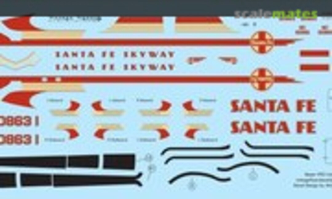 1:144 DC-4 Santa Fe Skyway (Vintage Flyer Decals VFD144-052) VFD144-052