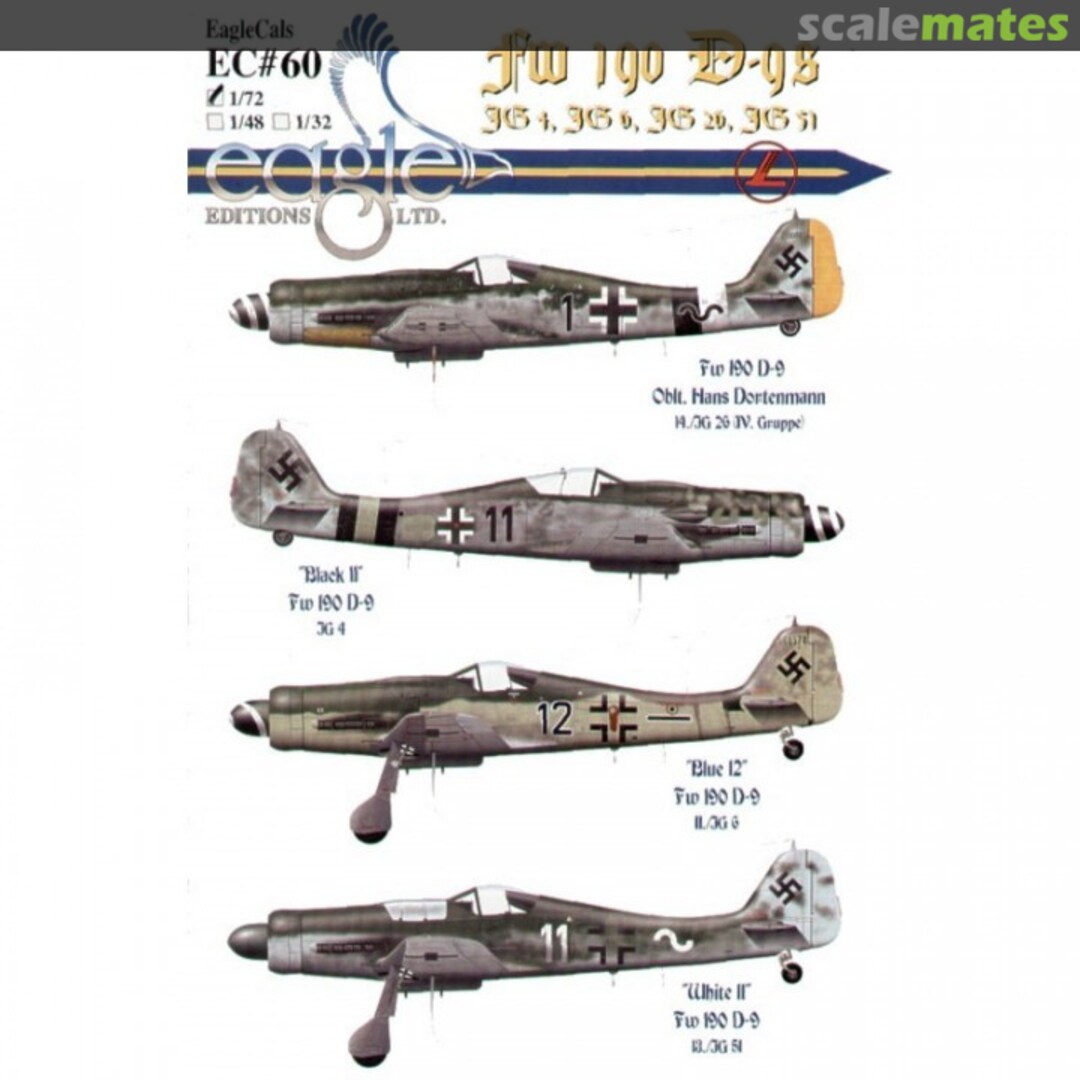 Boxart Fw 190D-9 EagleCals EC72-60 Eagle Editions Boxart Fw 190D-9 EagleCals EC72-60 Eagle Editions
