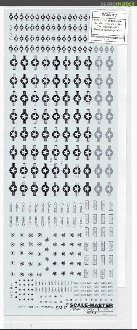 Boxart 1/72 & 1/144 Low Visibility USAF Tactical Insignia/Rescue Markings SM-17 Scale-Master Boxart 1/72 & 1/144 Low Visibility USAF Tactical Insignia/Rescue Markings SM-17 Scale-Master