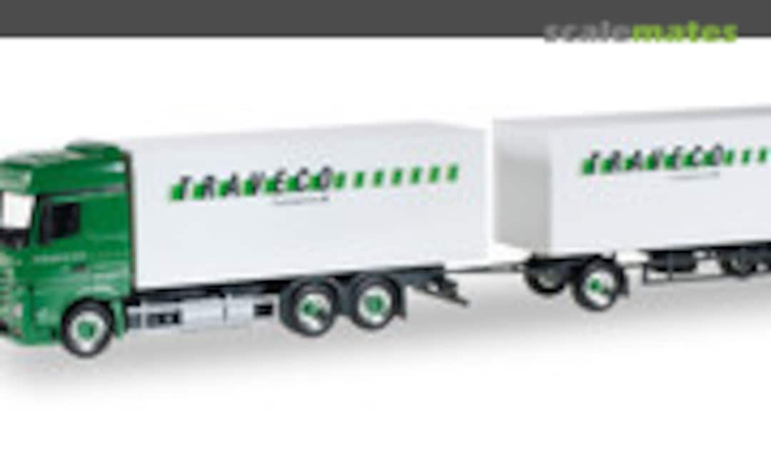 Mercedes-Benz Actros Bigspace Koffer-Hängerzug &quot;Traveco&quot; (Herpa 921671)