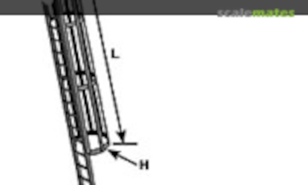 1:32 Safety Cage & Ladder Set (25.4 x 300 mm) (Plastruct 90433)