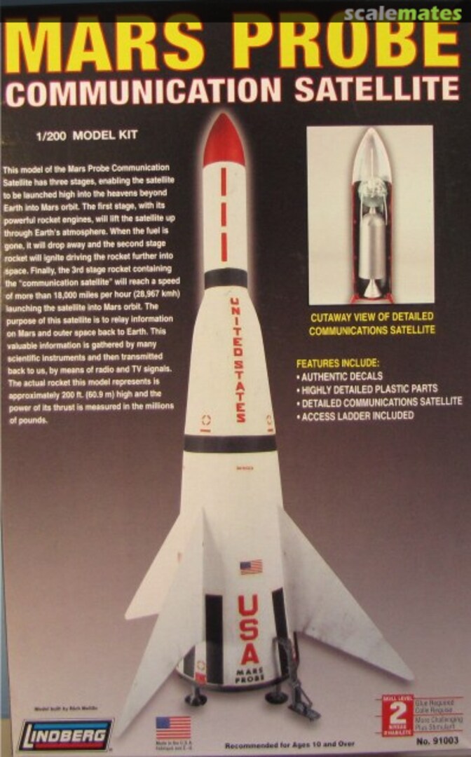 Boxart Mars Probe Communication Satellite 91003 Lindberg Boxart Mars Probe Communication Satellite 91003 Lindberg