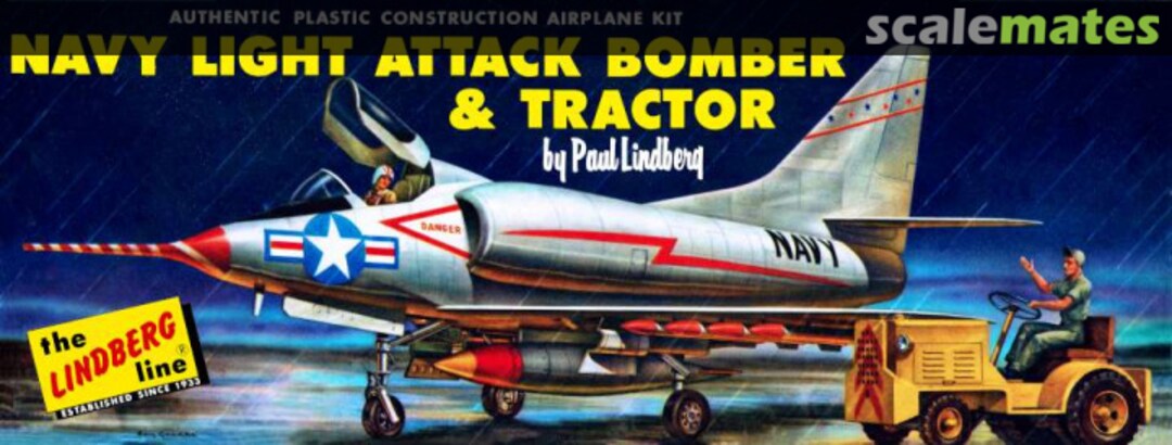Boxart Navy Light Attack Bomber & Tractor 555-100 Lindberg Boxart Navy Light Attack Bomber & Tractor 555-100 Lindberg