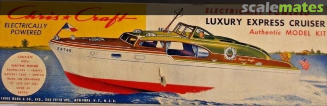 Boxart Chris Craft Luxury Express Cruiser Marx Toy Company Boxart Chris Craft Luxury Express Cruiser Marx Toy Company