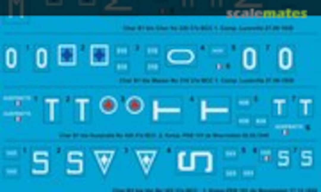 1:87 4 Char B1 bis Panzer Frankreich 1939-1940 (Peddinghaus-Decals EP 2627) EP 2627