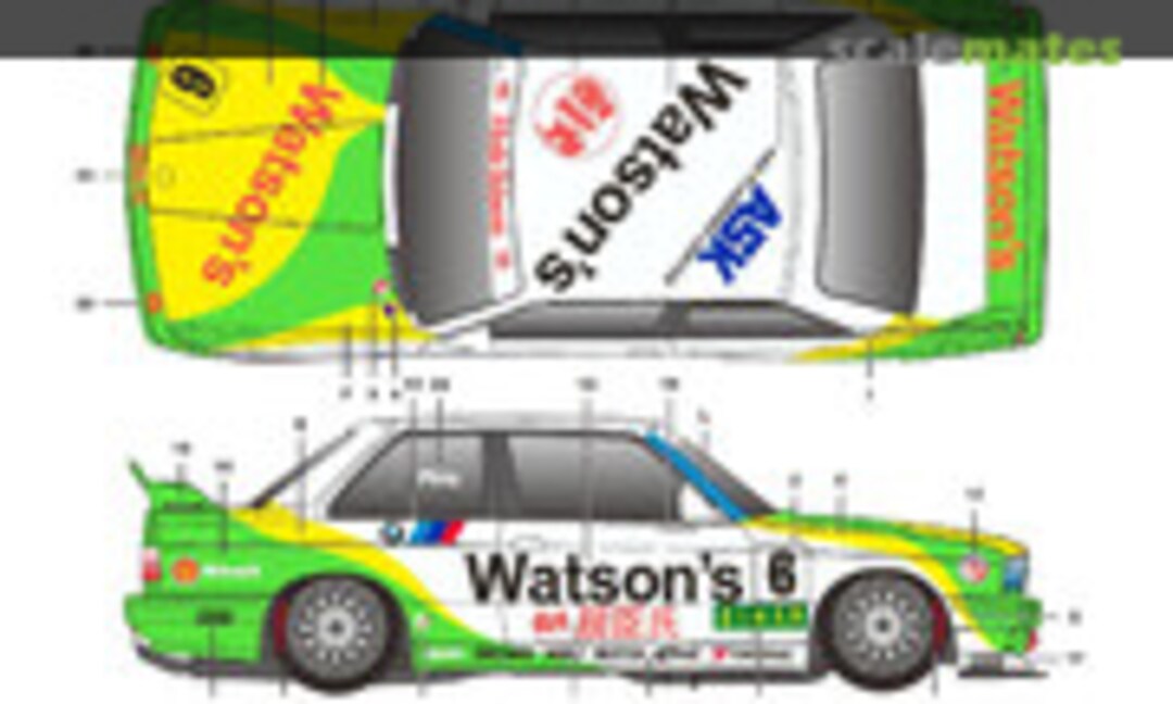 1:24 BMW M3 E30 Macau Guia 91 Watson's (SK Decals SK-24051) SK-24051