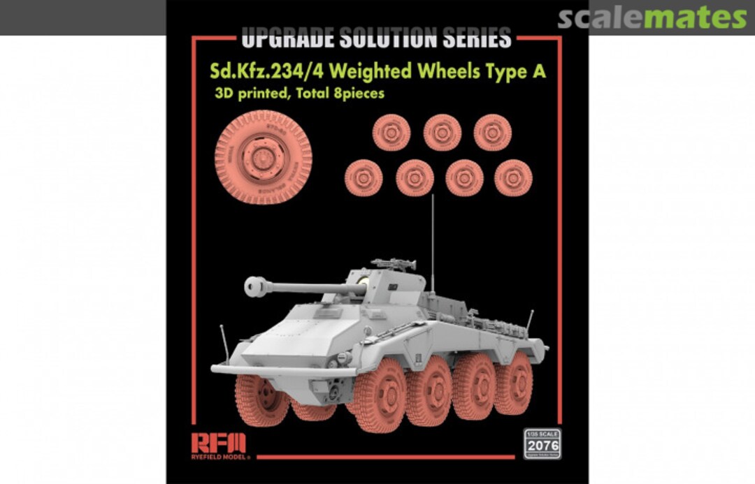Boxart Sd.Kfz.234/4 Weighted wheels Type A RM-2076 Rye Field Model