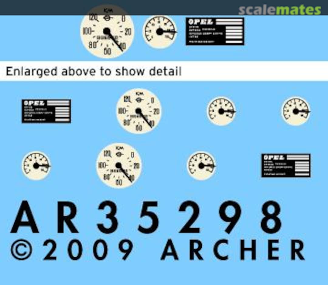 Boxart Opel Blitz instruments and placards AR35298 Archer