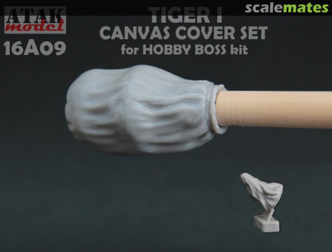 Boxart Tiger I MG + Muzzle Brake Canvas Set A16A09 Atak Model Boxart Tiger I MG + Muzzle Brake Canvas Set A16A09 Atak Model