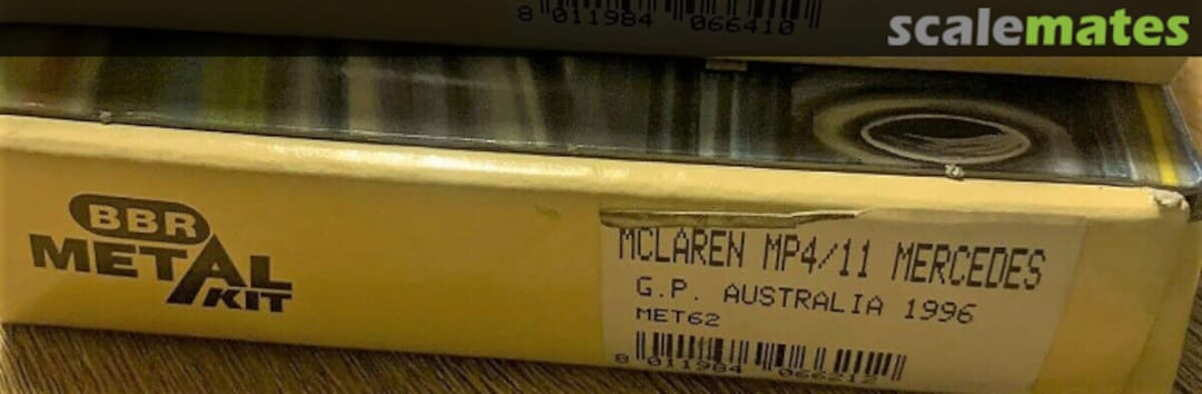 Boxart Mc Laren-Mercedes MP 4/11 MET62 BBR Boxart Mc Laren-Mercedes MP 4/11 MET62 BBR