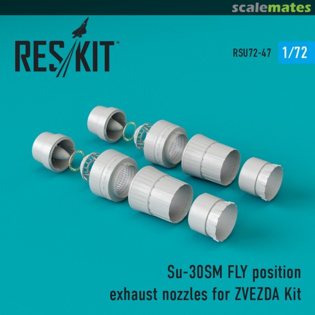 Boxart Su-30SM fly position exhaust nozzles RSU72-0047 ResKit Boxart Su-30SM fly position exhaust nozzles RSU72-0047 ResKit