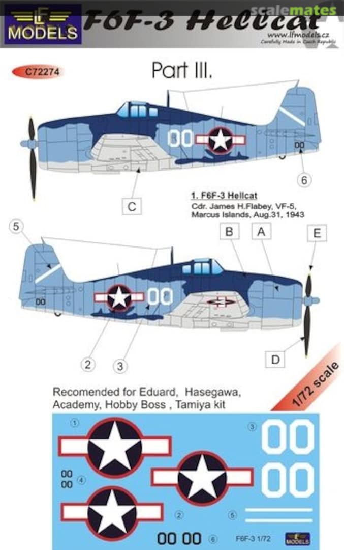 Boxart F6F-3 Hellcat Part III. C72274 LF Models Boxart F6F-3 Hellcat Part III. C72274 LF Models