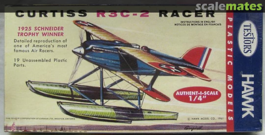 Boxart Curtiss R3C-2 Racer 620 Testors Hawk Boxart Curtiss R3C-2 Racer 620 Testors Hawk