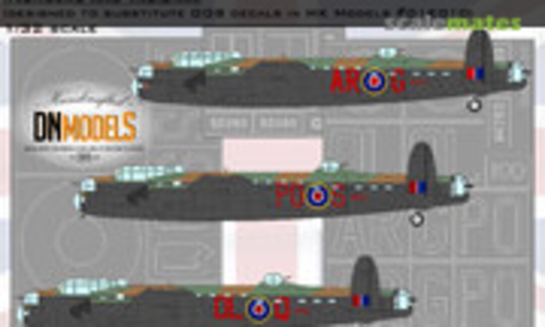 1:32 Avro Lancaster B Mk.I Insignia and Numbers Paint Mask Set (DN Models 32/827-027) 32/827-027