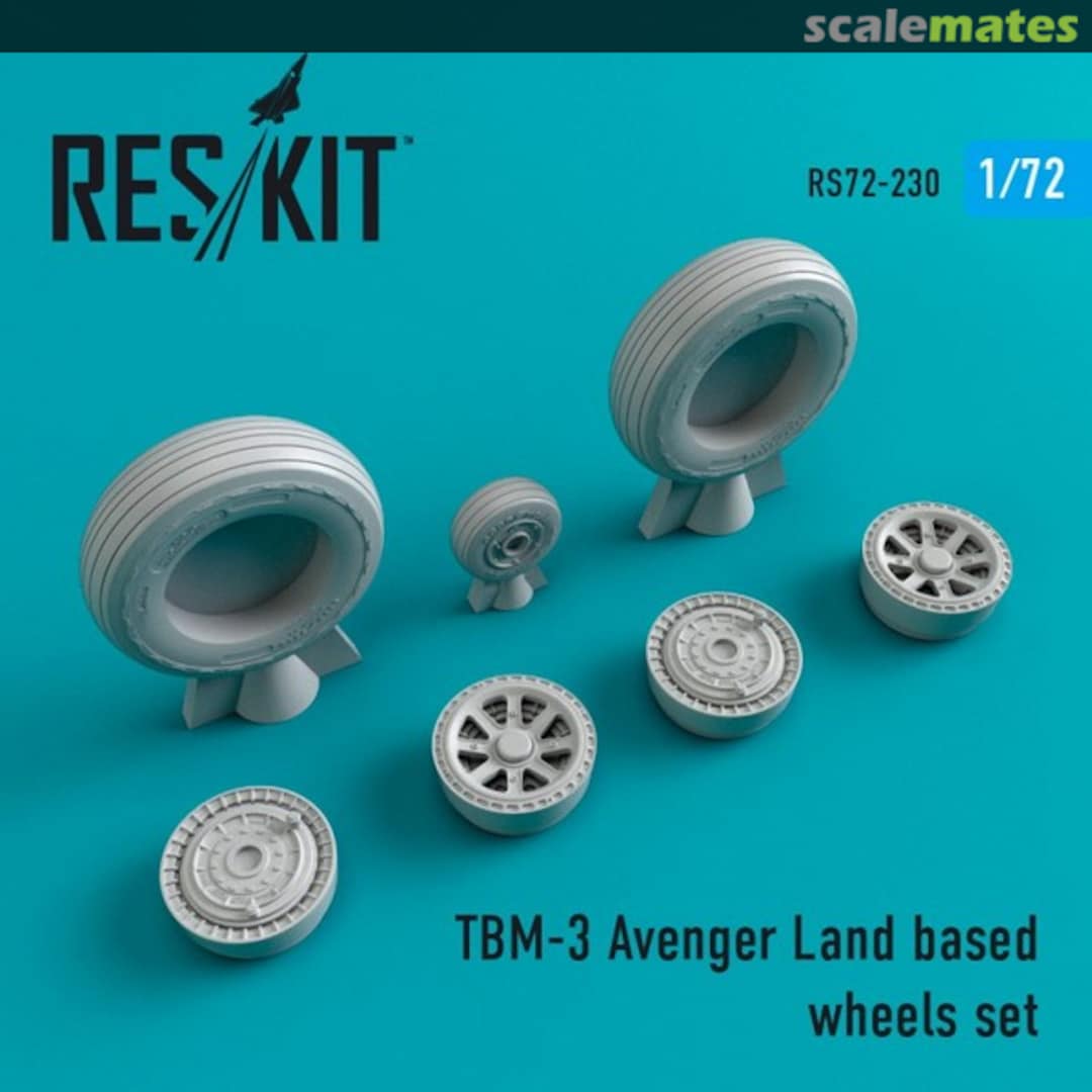 Boxart TBM-3 Avenger (Land based) wheels set RS72-0230 ResKit Boxart TBM-3 Avenger (Land based) wheels set RS72-0230 ResKit