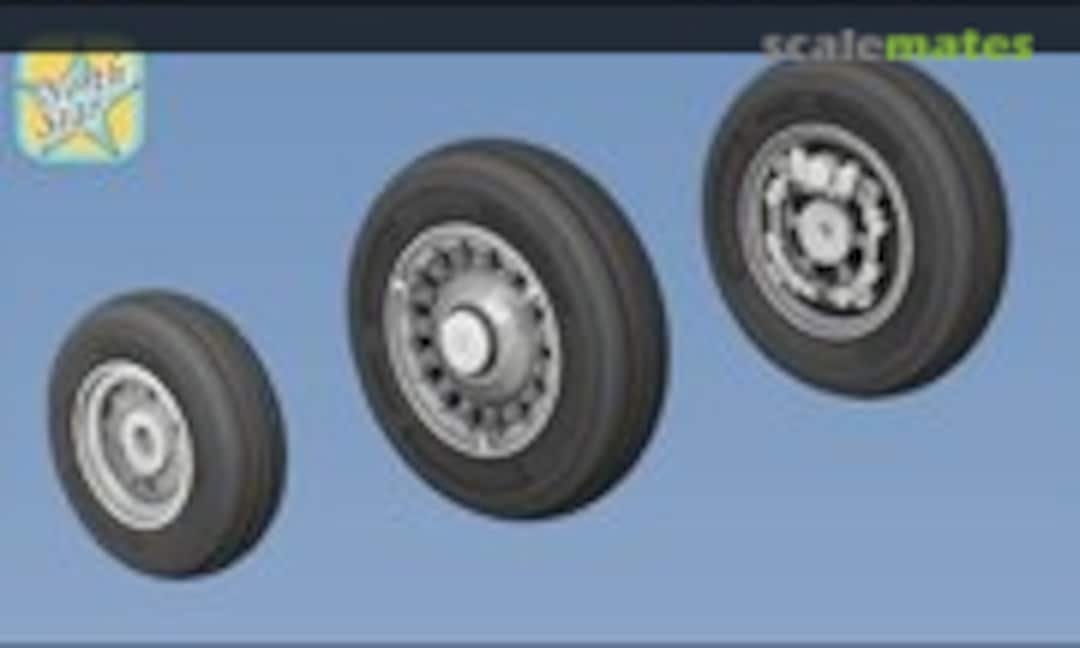 1:48 SAAB J-37 Viggen wheels set – No Mask series (North Star NS48152-a) NS48152-a