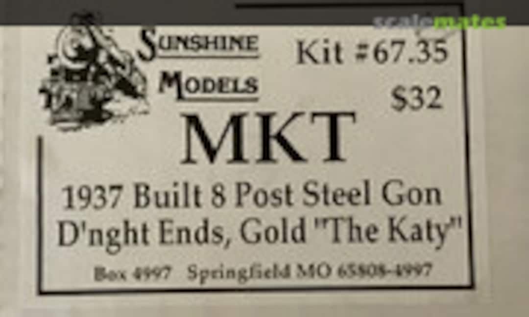 1:87 Missouri-Kansas-Texas 1937-built 8-post steel gondola car (Sunshine Models 67.35)