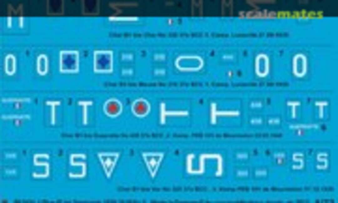 1:72 4 Char B1 bis Panzer Frankreich 1939-1940 (Peddinghaus-Decals EP 2626) EP 2626