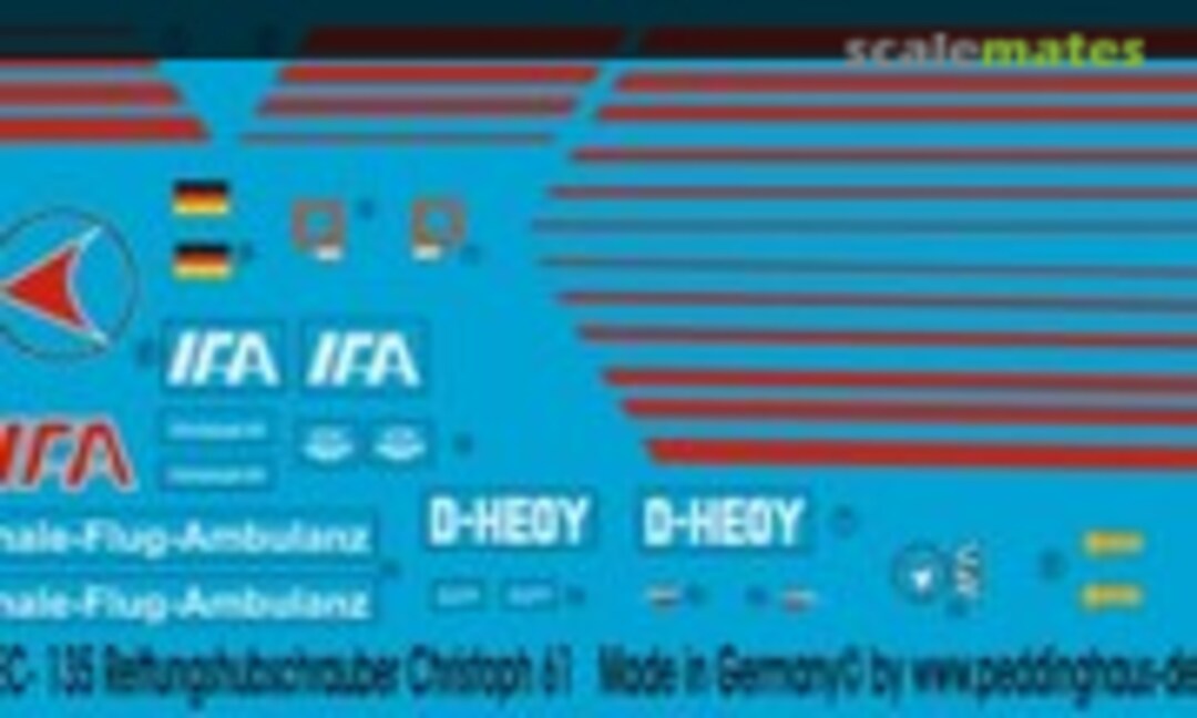 1:72 EC-135 Rettungshubschrauber Christoph 61 (Peddinghaus-Decals EP 1689) EP 1689