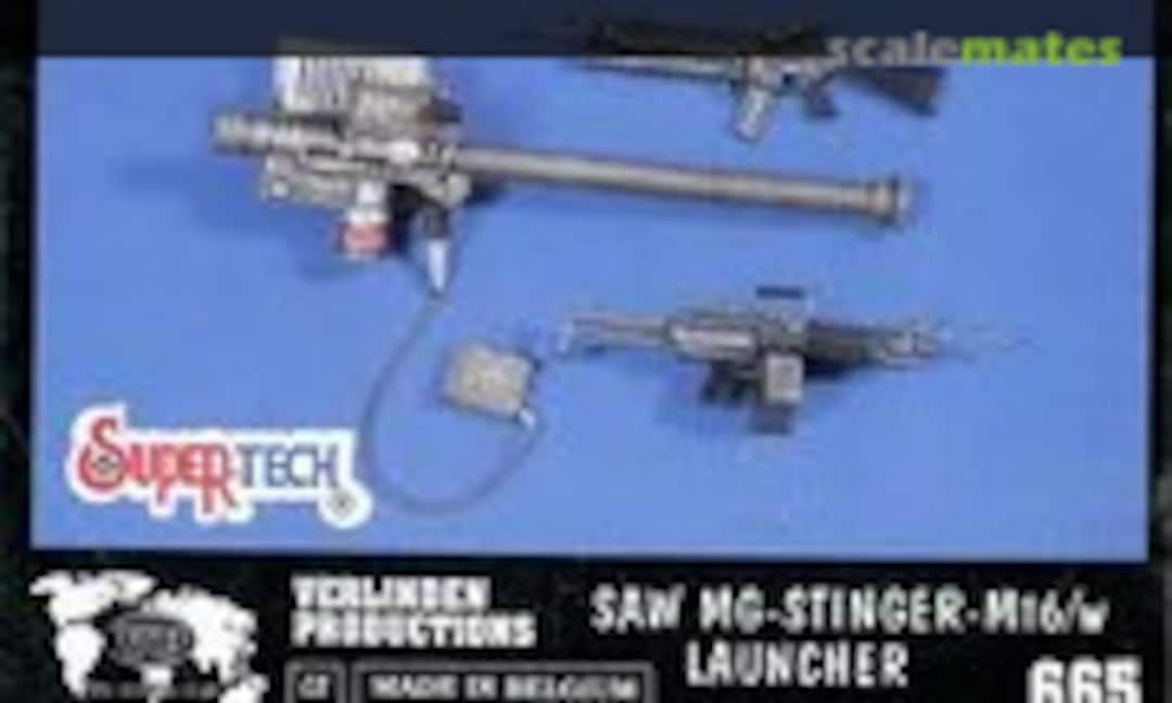 120mm SAW MG-StingeR-M16 w/ Launcher (Verlinden Productions 665) 665