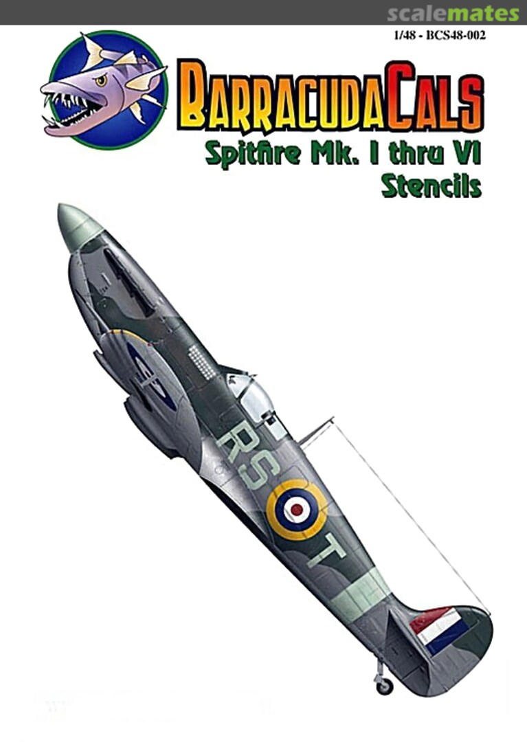 Boxart Spitfire Mk. I through VI Stencils BCS48002 Barracuda Studios Boxart Spitfire Mk. I through VI Stencils BCS48002 Barracuda Studios