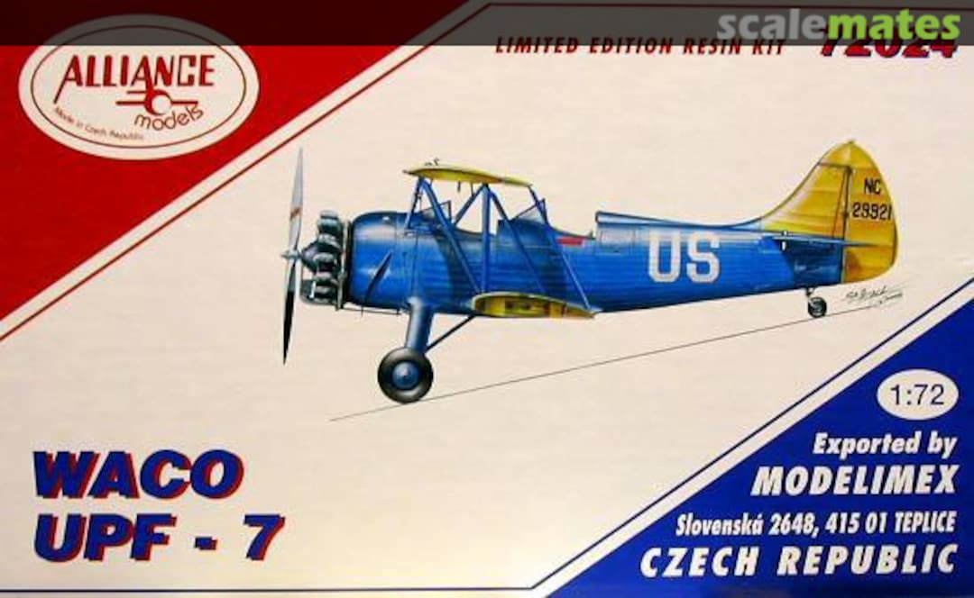 Boxart Waco UPF-7 72024 Alliance Models Boxart Waco UPF-7 72024 Alliance Models