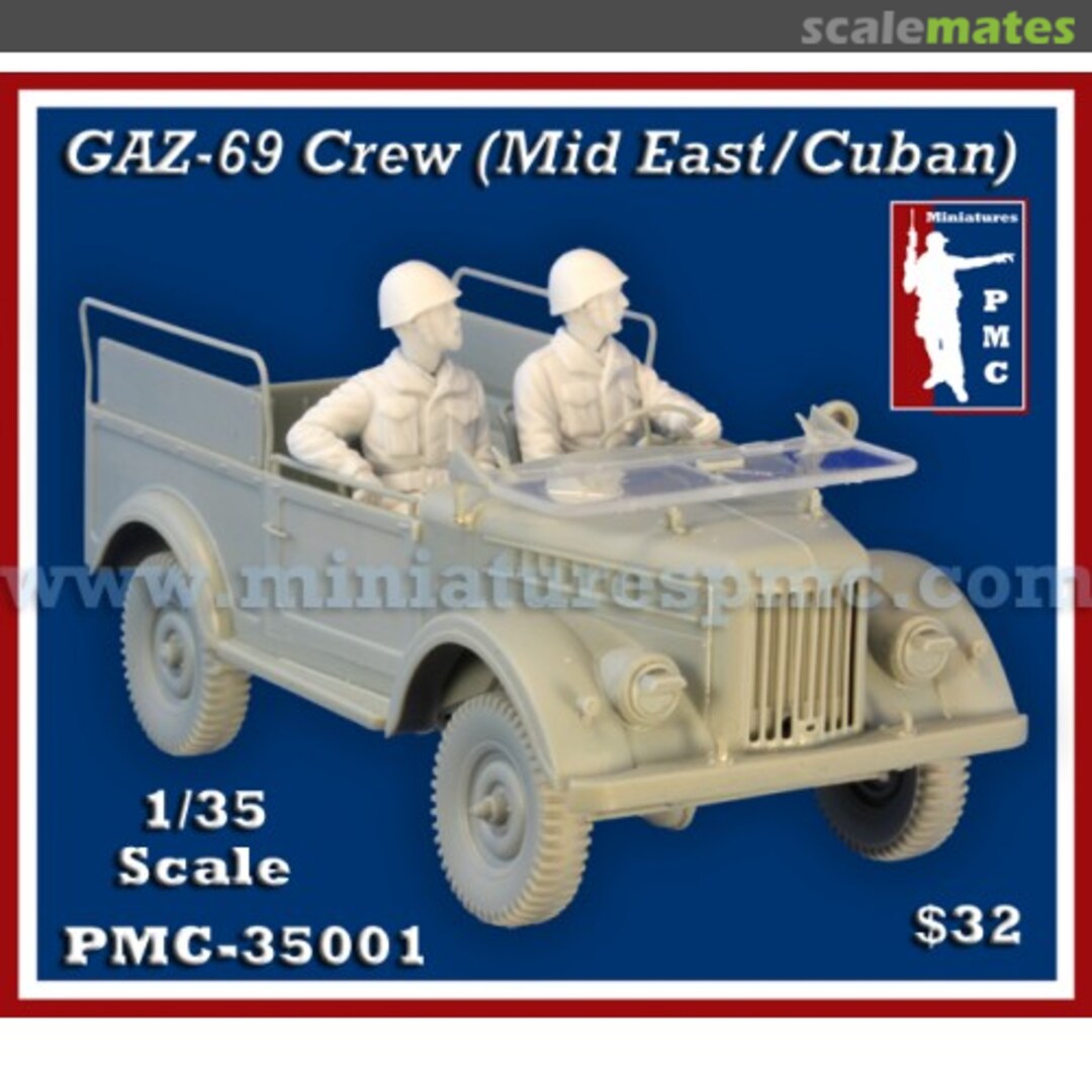 Boxart Gaz-69 Crew (Cuban/Mideast) PMC-35001 Miniatures PMC