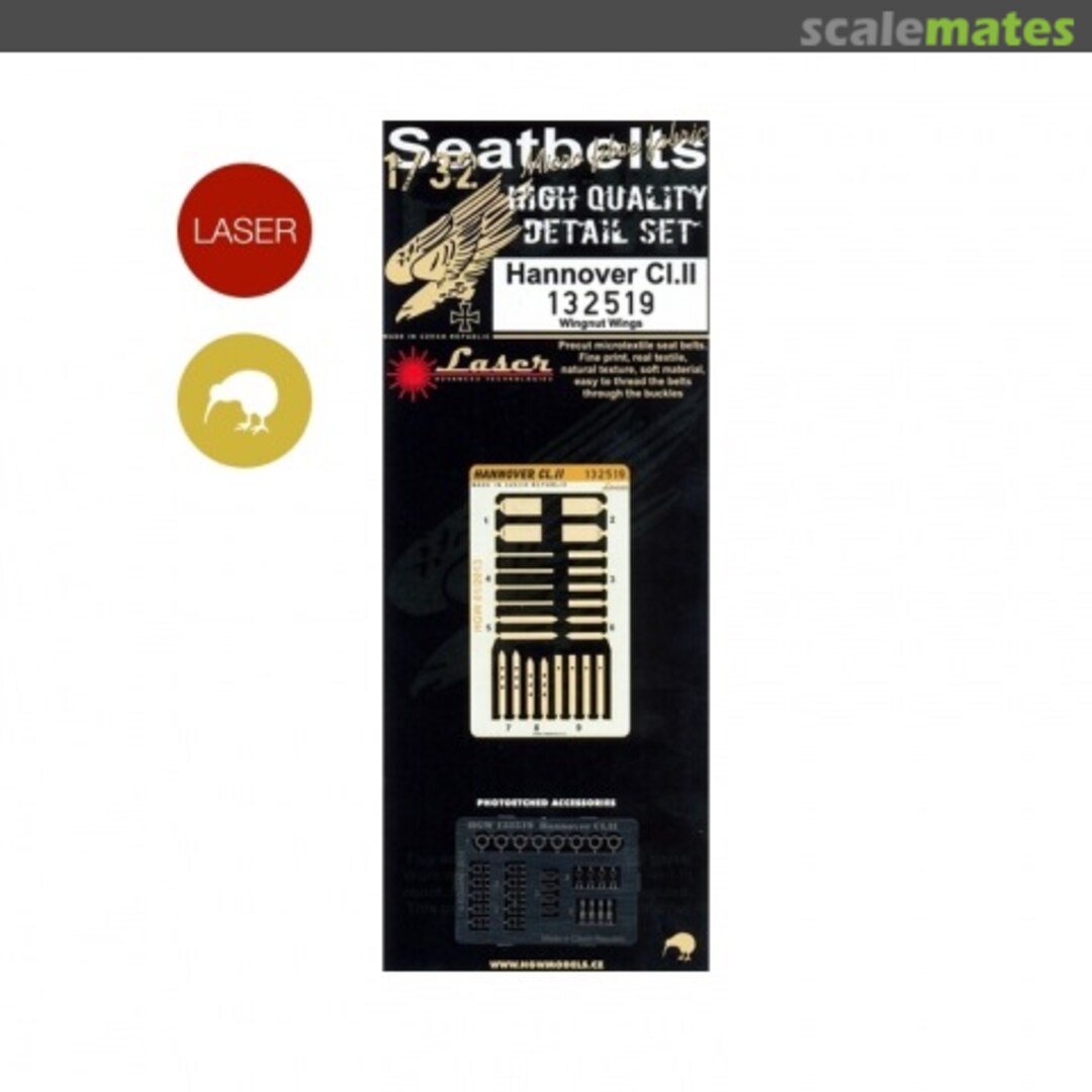 Boxart Hannover CL.II - Seatbelts set 132519 HGW Models