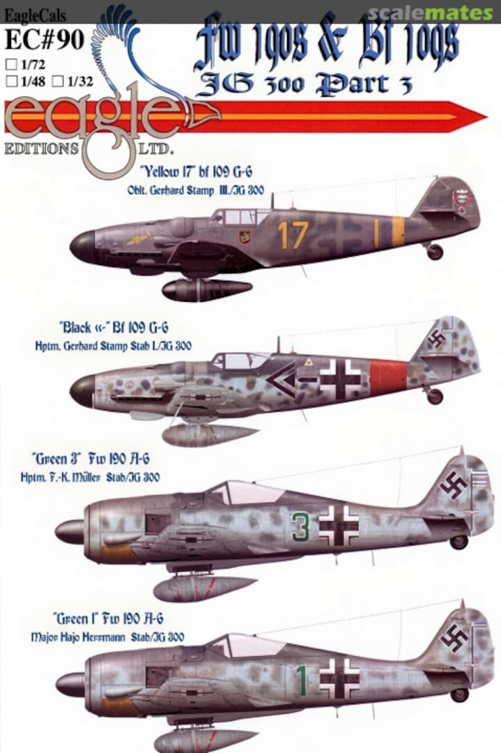 Boxart Fw 190s & Bf 109s EagleCals EC72-90 Eagle Editions Boxart Fw 190s & Bf 109s EagleCals EC72-90 Eagle Editions