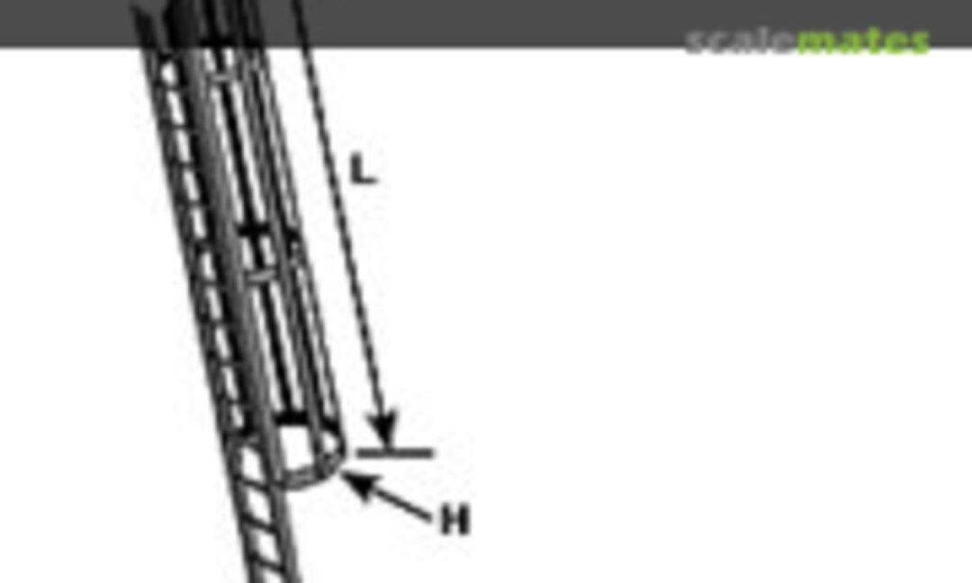 1:48 Safety Cage & Ladder Set (18.3 x 300 mm) (Plastruct 90432) 90432