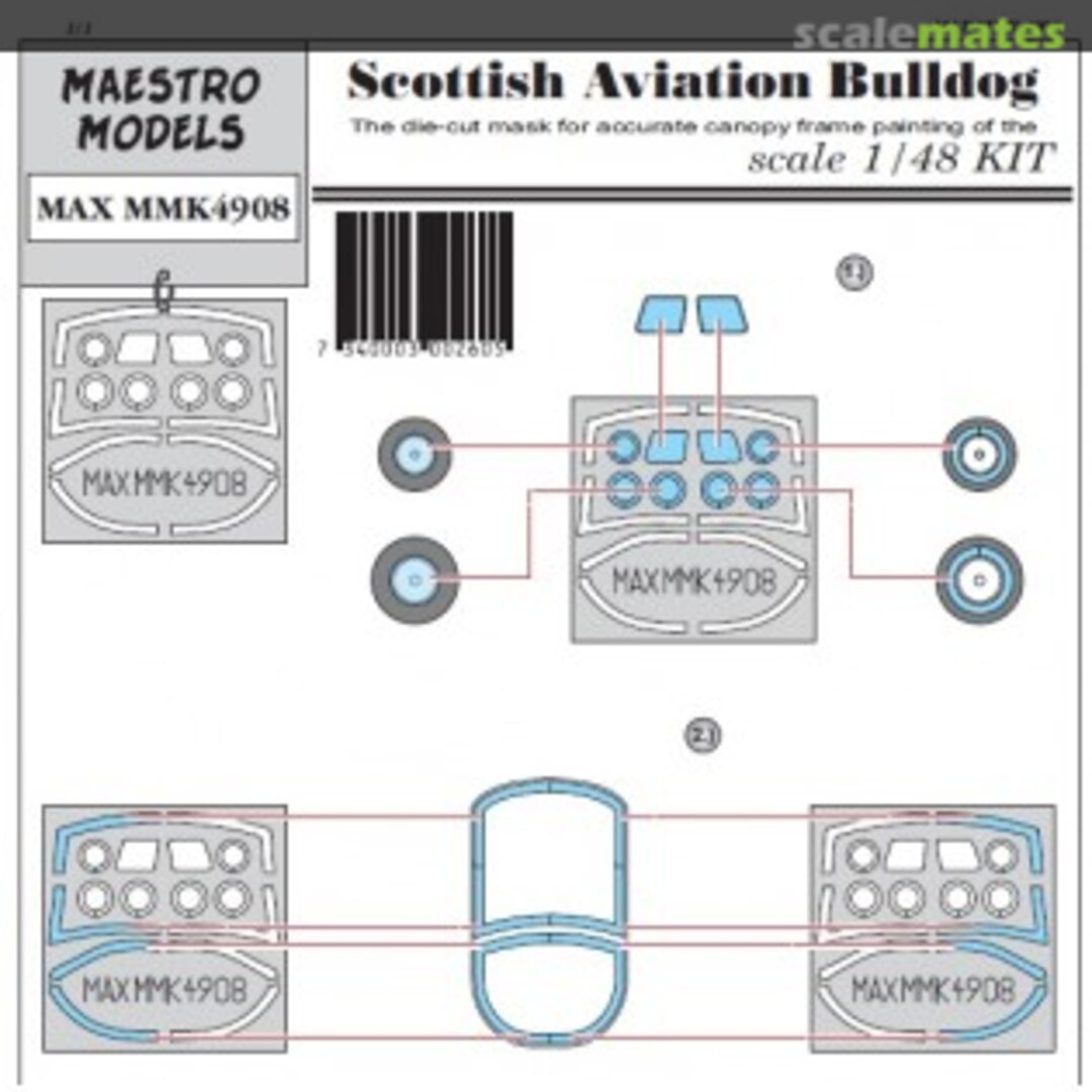 Boxart SA Bulldog Canopy and Wheel Mask for Tarangus MMK4908 Maestro Models Boxart SA Bulldog Canopy and Wheel Mask for Tarangus MMK4908 Maestro Models
