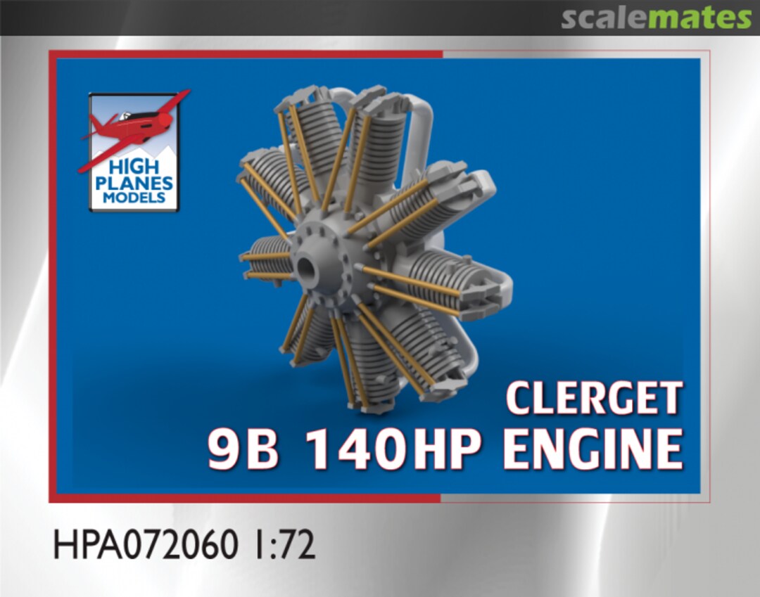 Boxart Clerget 9B 130hp Rotary Engine HPA072060 High Planes Models