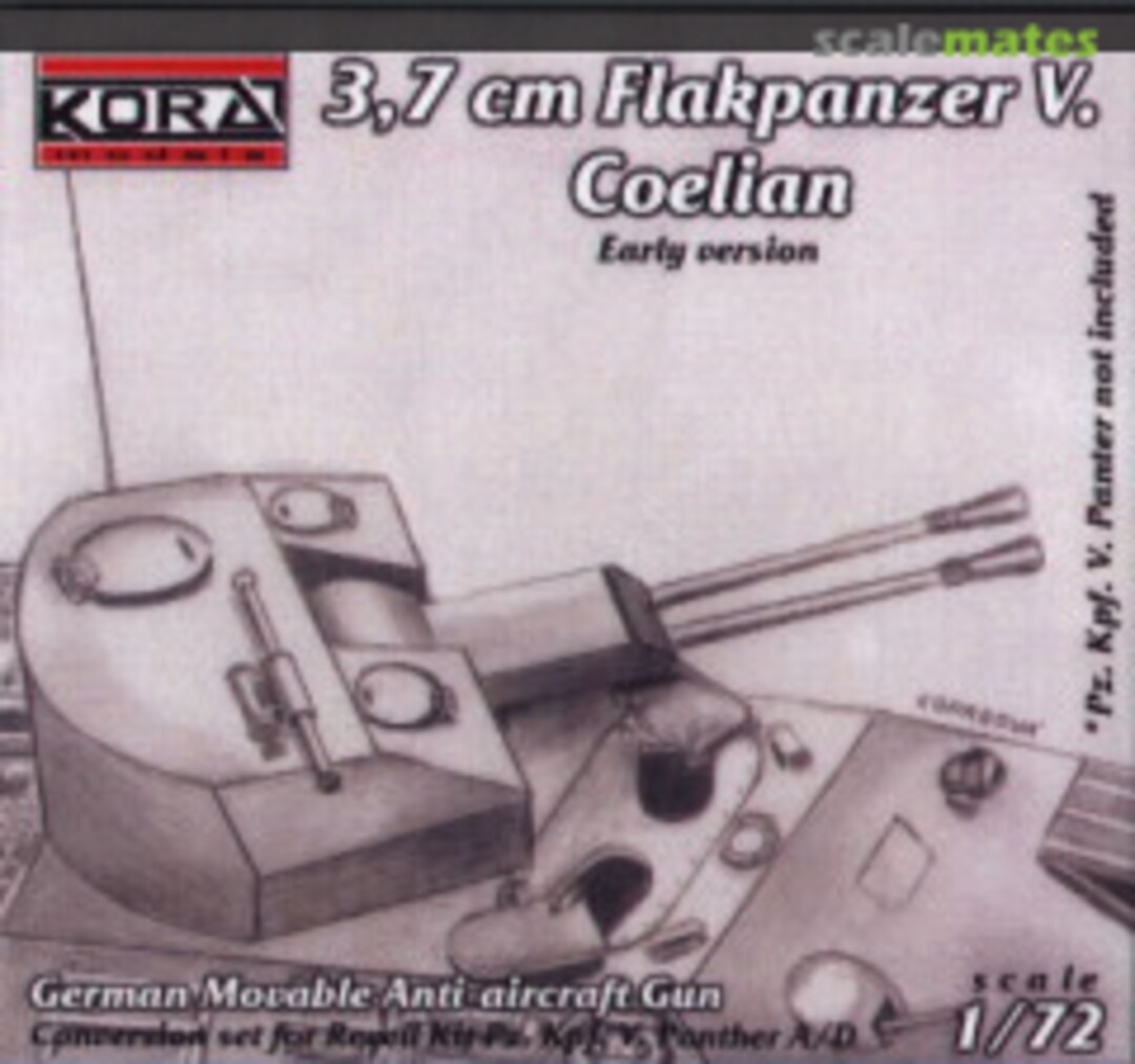 Boxart 3,7cm Flakpanzer V. Coelian conversion set AC7202 Kora Models Boxart 3,7cm Flakpanzer V. Coelian conversion set AC7202 Kora Models