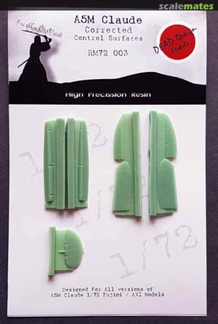 Boxart A5M Claude Family Corrected Control Surfaces RM72003 DEAD Design Models