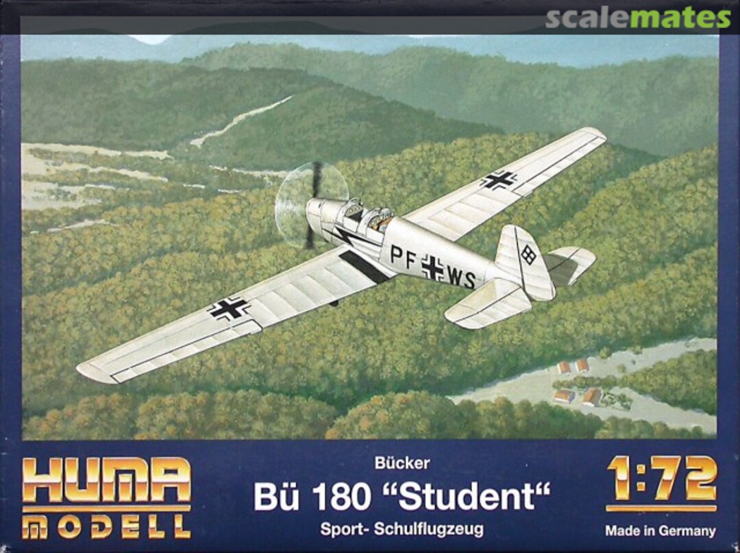 Boxart Bücker Bü 180 Student 3008 Huma Modell Boxart Bücker Bü 180 Student 3008 Huma Modell