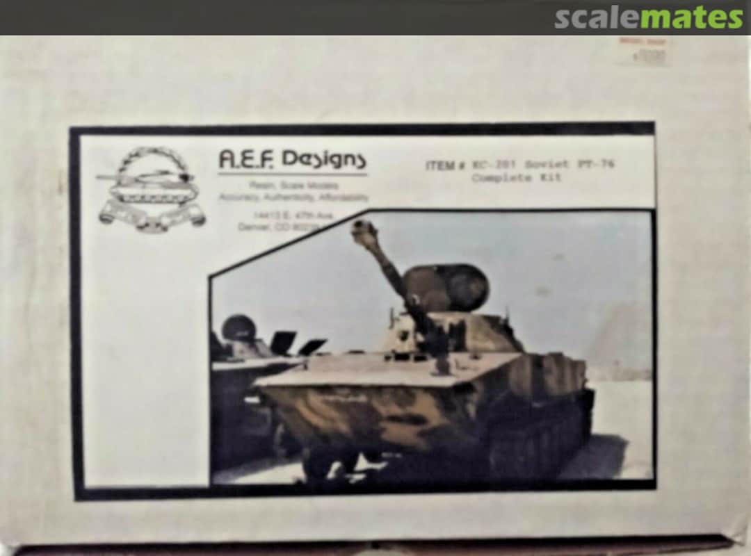 Boxart Soviet PT-76 Resin Model KC-201 A.E.F. Designs
